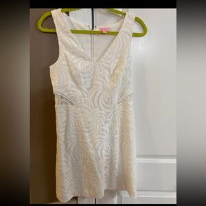 Lilly Pulitzer Blakely Shift Sea Swirling Lace White 4